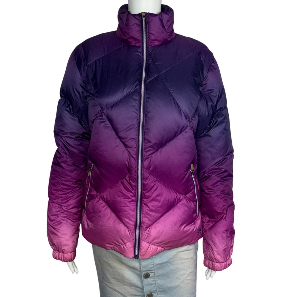 Nike ACG 550 Fill Down Puffer Jacket Purple Pink Ombre Diamond Quilt Womens M